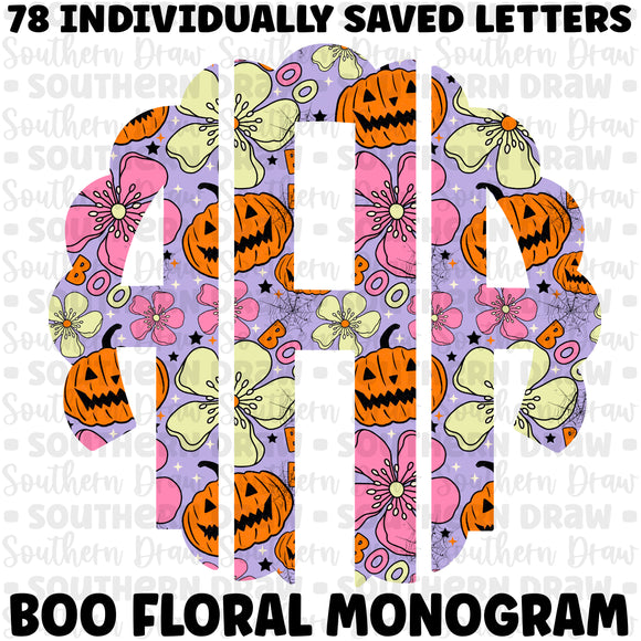 Boo Floral Monogram