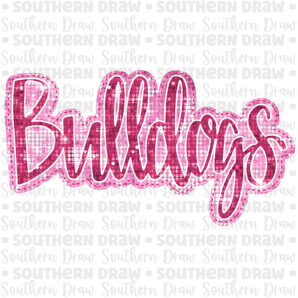 Pink Sequin Bulldogs