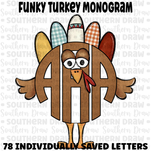 Funky Turkey Monogram
