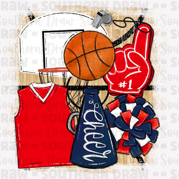 Navy / Red - Basketball
