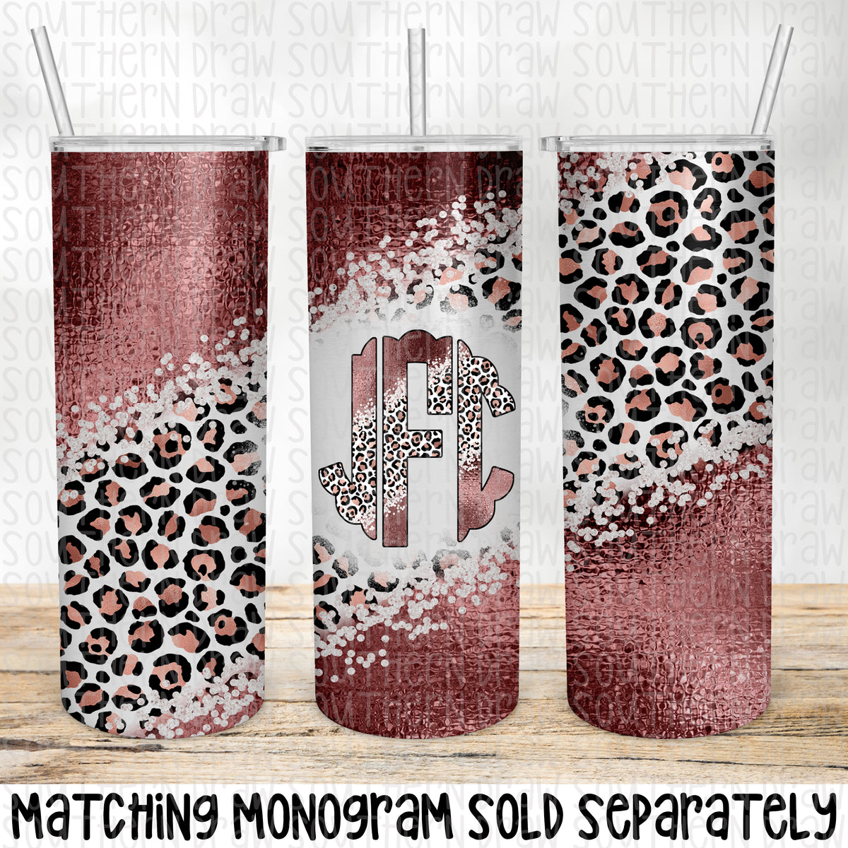 Leopard Tumbler Rose Gold Tumbler 