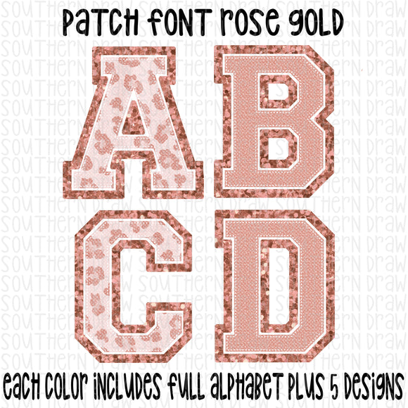 Patch Font Rose Gold Bundle