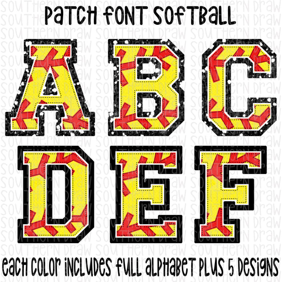 Patch Font Softball Bundle