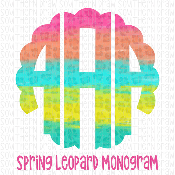 Spring Leopard Monogram