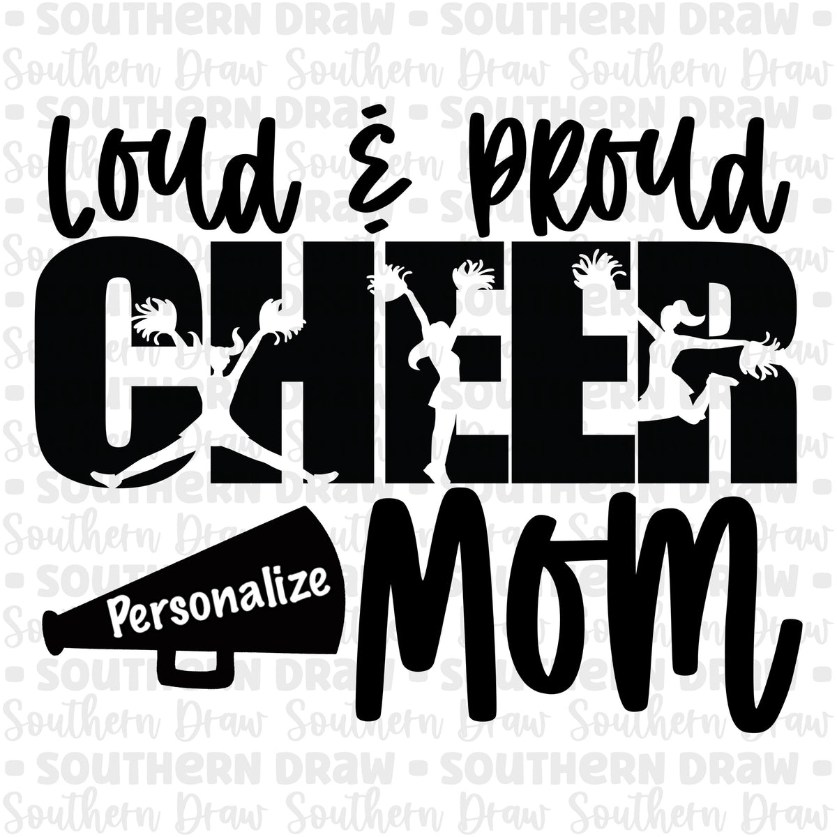 Loud & Proud Mom of Both PNG Image Leopard Football Cheer 