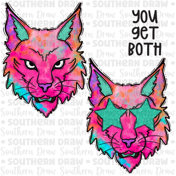 Colorful Mascot Bundle- Cougars/Bobcats