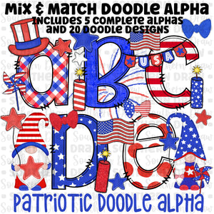 Patriotic Doodle Alpha