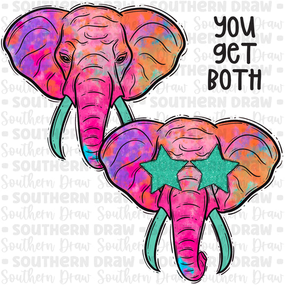 Colorful Mascot Bundle- Elephant