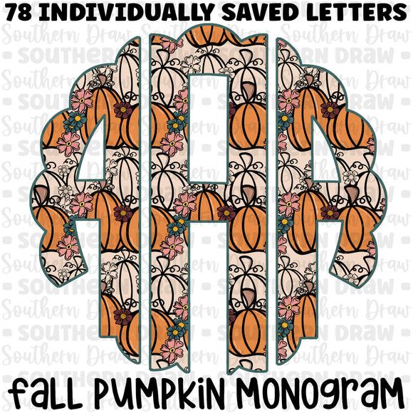 Fall Pumpkins Monogram