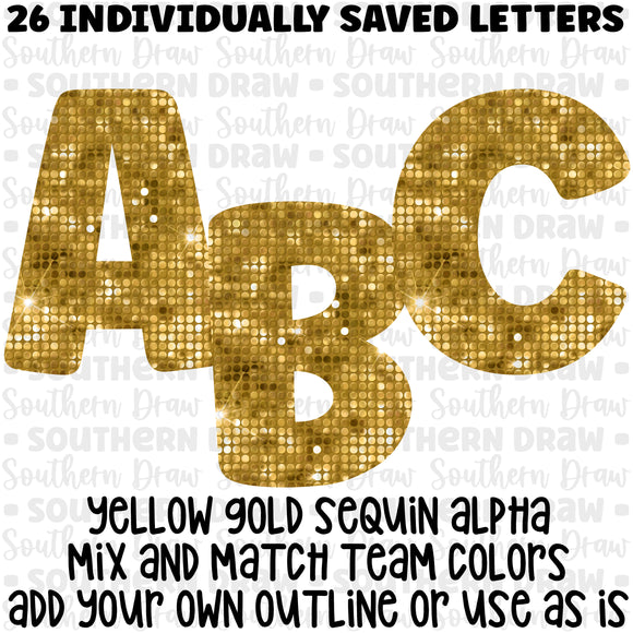 Sequin Alpha- Yellow Gold