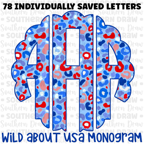 Wild about USA Monogram