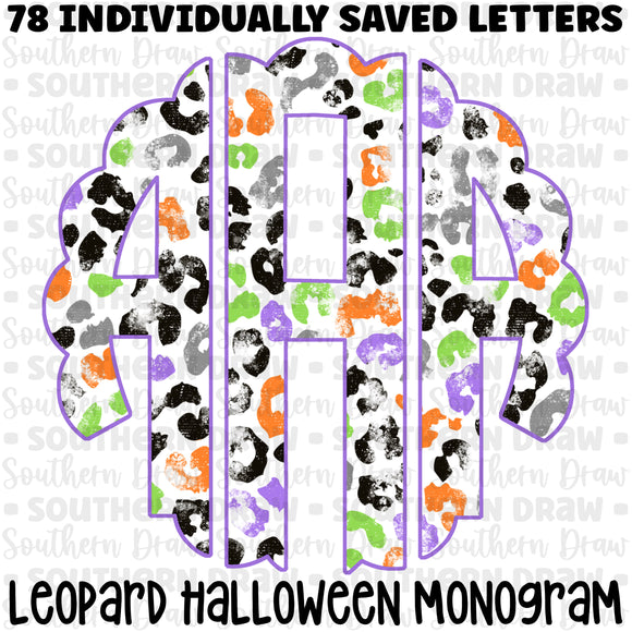 Leopard Halloween Monogram