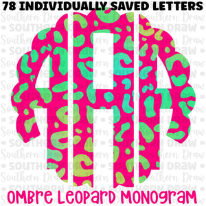 Ombre Leopard Monogram