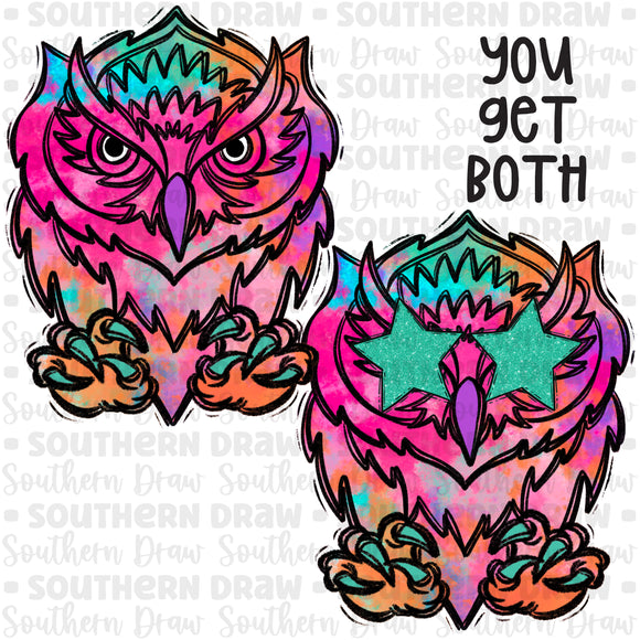 Colorful Mascot Bundle- Owls