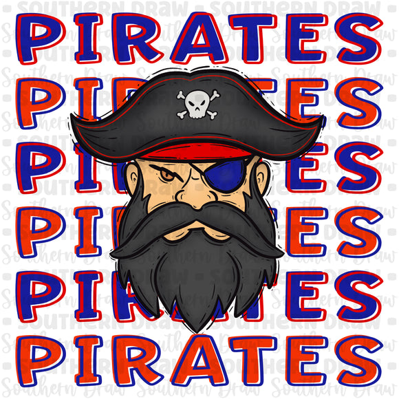 Pirates Repeat- Red/Blue