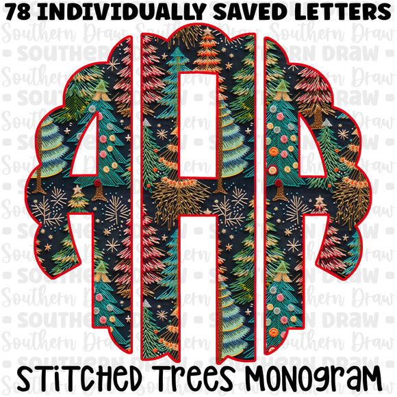Stitched Trees Monogram