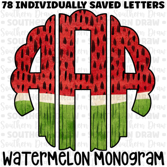 Watermelon Monogram