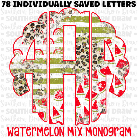 Watermelon Monogram