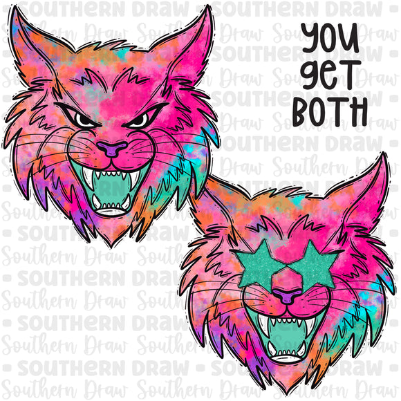Colorful Mascot Bundle- Wildcats/Bearcats