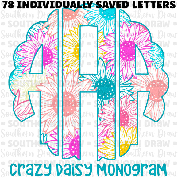 Crazy Daisy Monogram