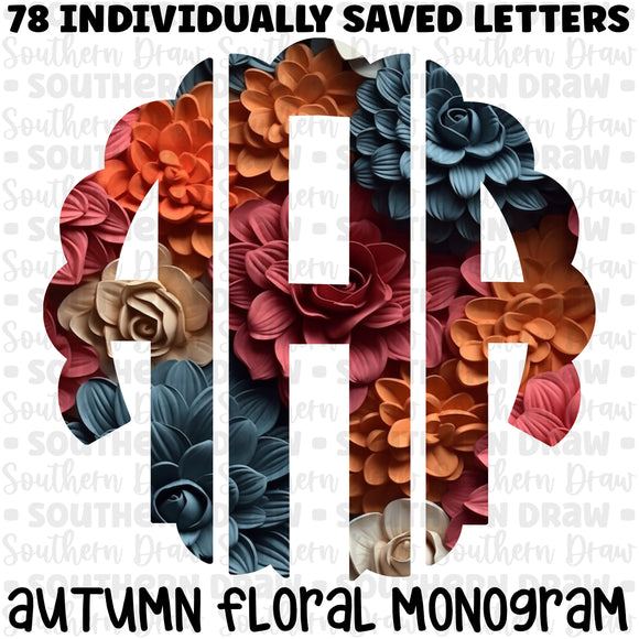 Autumn Floral Monogram