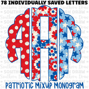 Patriotic Mixup Monogram