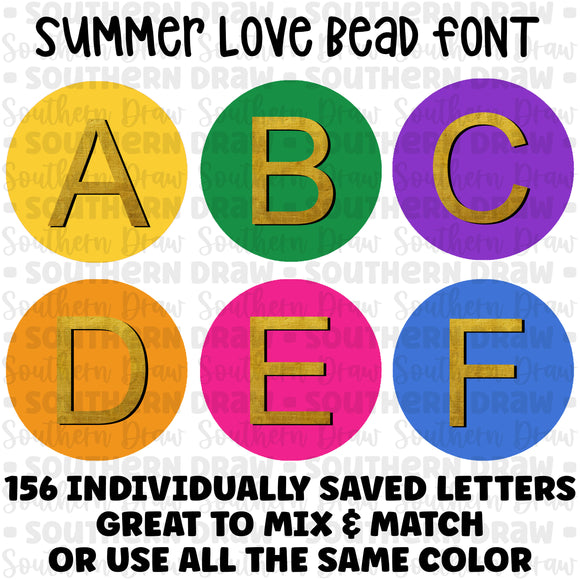 Summer Love Bead Font