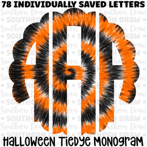 Halloween Tiedye Monogram
