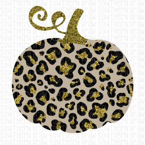 Leopard Glitter Pumpkin