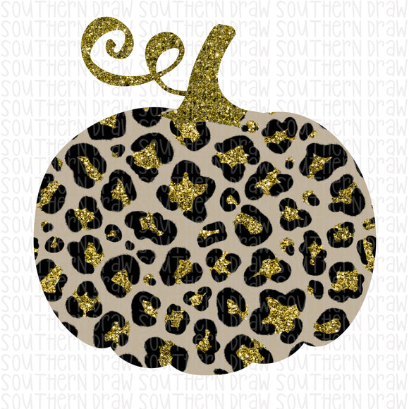 Leopard Glitter Pumpkin