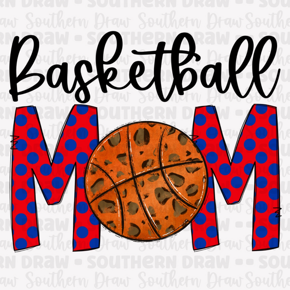 RED / ROYAL - Basketball Mom