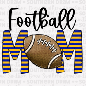 Football Mom- Royal Yellow