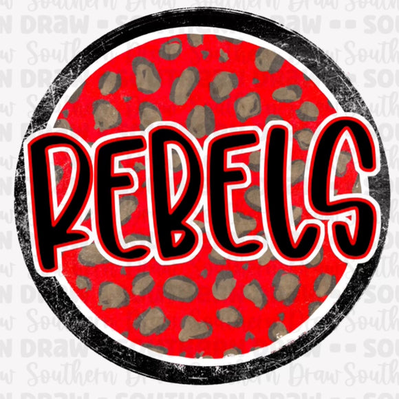 Leopard Mascot Circle Rebels
