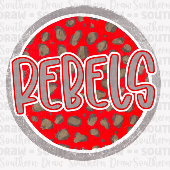 Leopard Mascot Circle Rebels