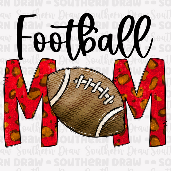 Football Mom- Red