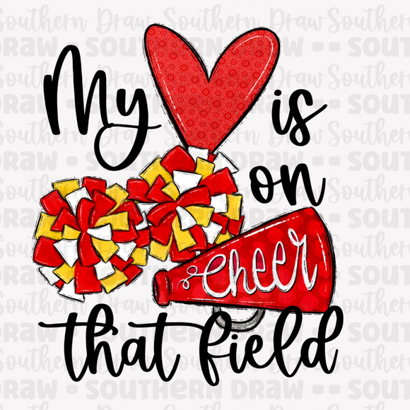 Cheer Heart- Red / Yellow