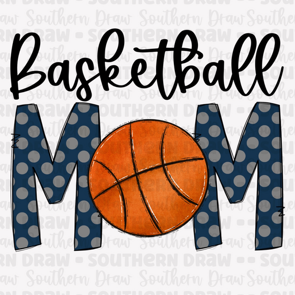 NAVY / GREY - Basketball Mom
