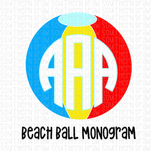 Beach Ball Monogram