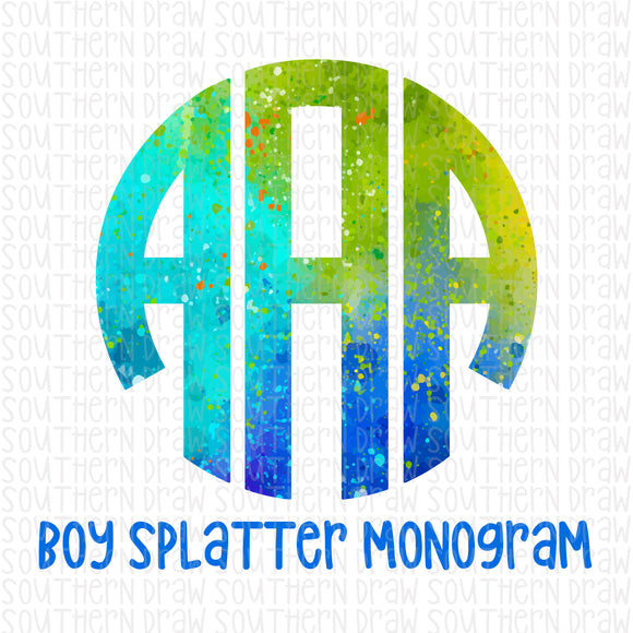 Boy's Splatter Monogram