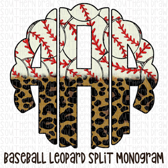 Baseball Leopard Split Monogram