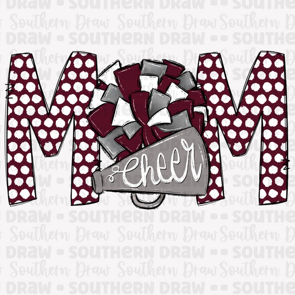 Cheer Mom - Maroon / Grey