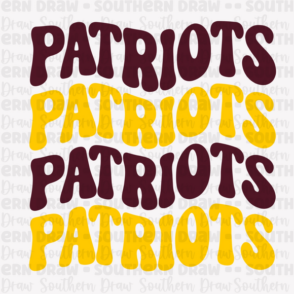 Retro Patriots  - Maroon / Yellow