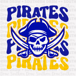 Retro Pirates - Blue / Yellow