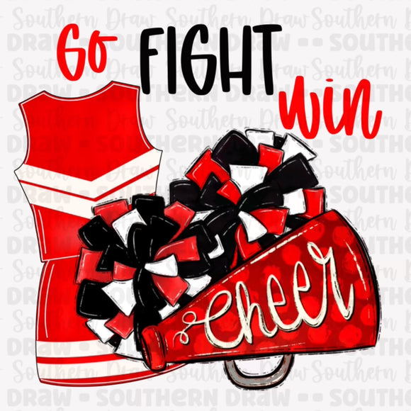 Go Fight Win Cheer - Red / Black