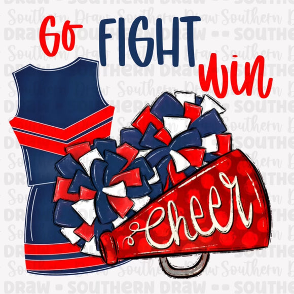 Go Fight Win Cheer - Red / Navy