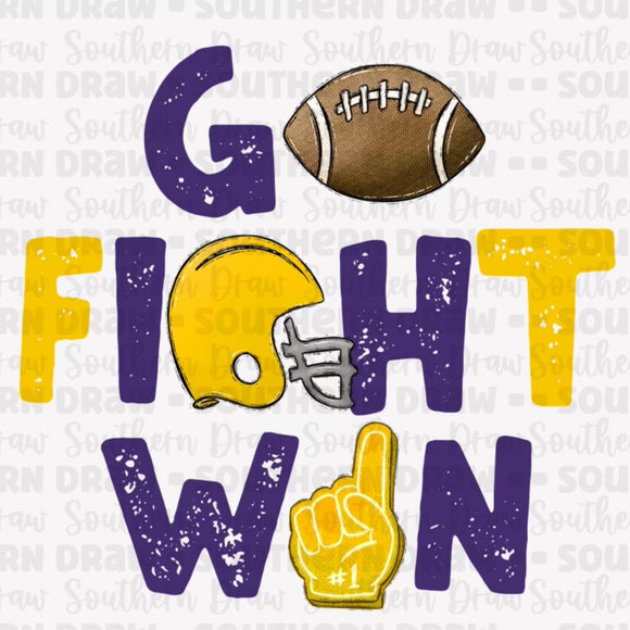 Go Fight Win - Purple / Yellow