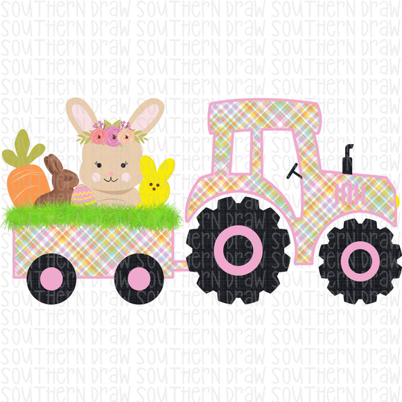 Easter Tractor Girl