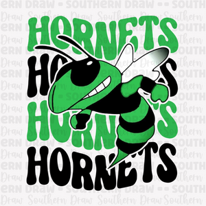 Retro Hornets  - Green / Black