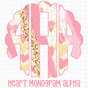 Heart Monogram Alpha