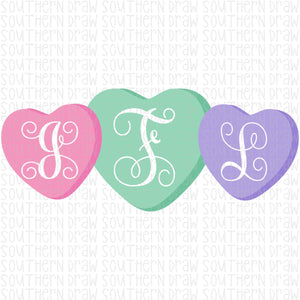 Heart Trio Monogram